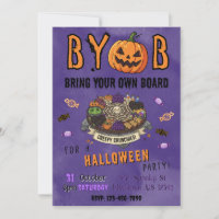 BYOB Charcuterie Board Halloween Party Invite