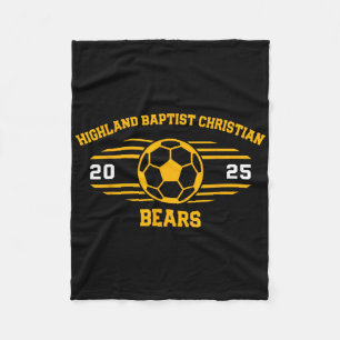 Byptist Christian Bears Soccer Byll 2025  Fleece Blanket