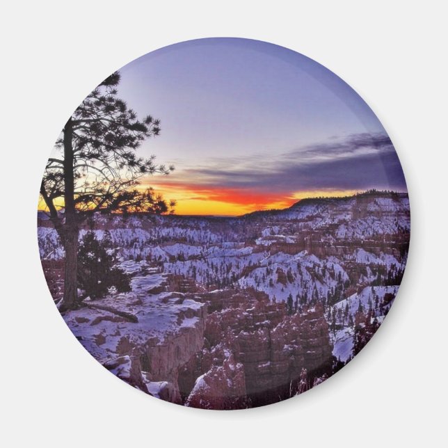 Byrce Canyon Sunrises Morning Winter Magnet (Front)