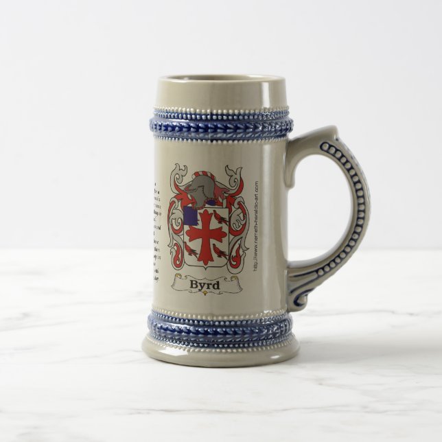 Byrd Family Coat of Arms on a Stein (Right)