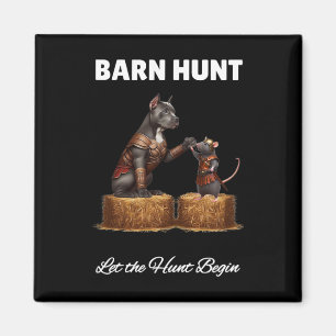 Byrn Hunt Lover - Cute Warrior Rat And Cane Corso Magnet