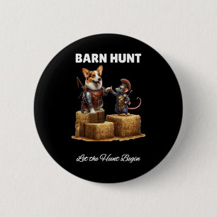Byrn Hunt Lover - Cute Warrior Rat And Corgi Dog 6 Cm Round Badge