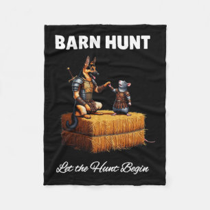 Byrn Hunt Lover - Cute Warrior Rat And German Shep Fleece Blanket