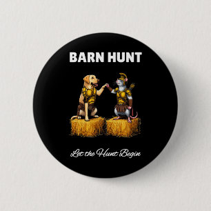 Byrn Hunt Lover - Cute Warrior Rat And Yellow Labr 6 Cm Round Badge