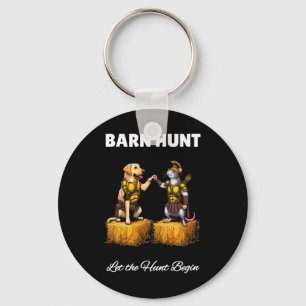 Byrn Hunt Lover - Cute Warrior Rat And Yellow Labr Key Ring