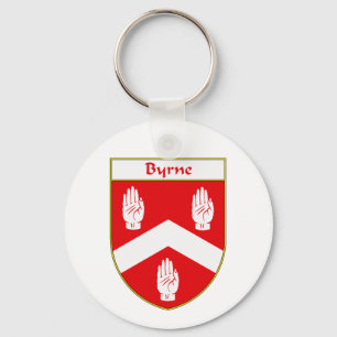 Byrne Coat of Arms/Family Crest Key Ring