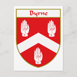 Byrne Coat of Arms/Family Crest Postcard