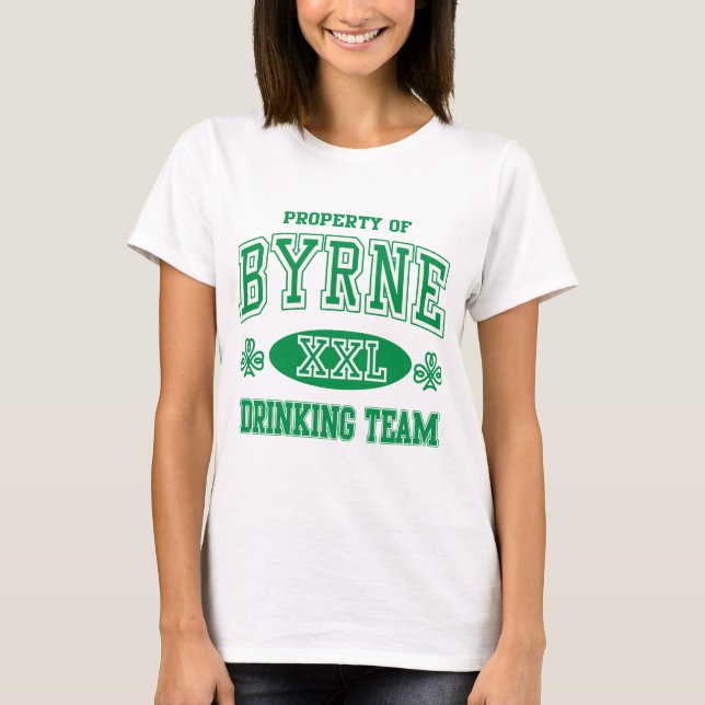 Byrne Irish Drinking Team T-Shirt (Front)