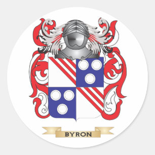Byron-(Ayton) Coat of Arms (Family Crest) Classic Round Sticker