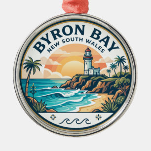 Byron Bay Australia Metal Tree Decoration