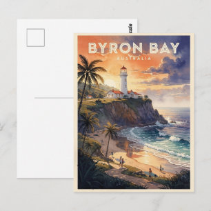 Byron Bay Australia Vintage Travel Postcard
