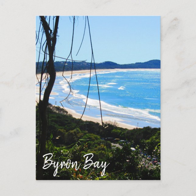 byron bay beach blue postcard (Front)
