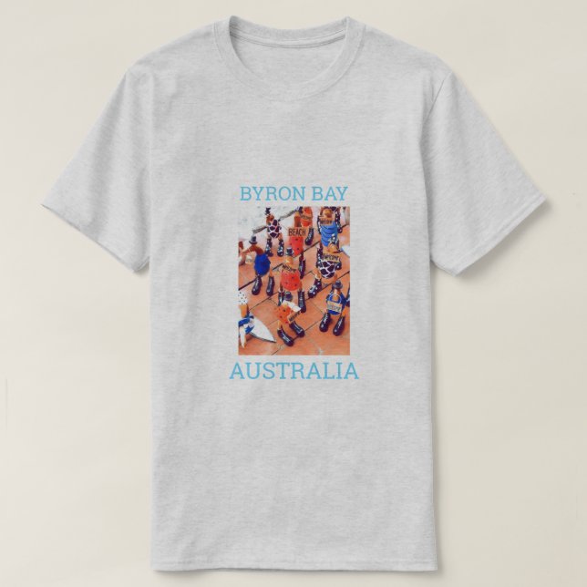 Byron Bay cute coastal town Australia travel T-Shirt (Design Front)