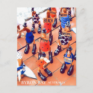 Byron bay quirky town NSW Australia Postcard