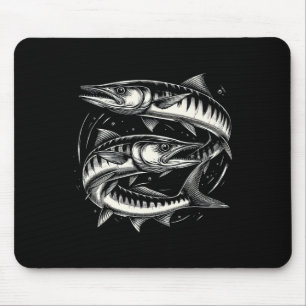 Byrracuda Fish Graphic Art Design For Women And Me Mouse Pad