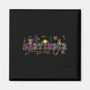 Byrtender Mardi Gras Symbols Masked Jester Hat Job Magnet