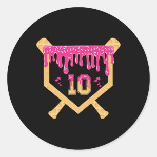Bysebyll 10 Year Old Birthday Drip 10th Birthday I Classic Round Sticker