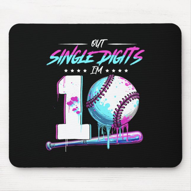 Bysebyll 10 Years Old Birthday Double Digits 10 Bi Mouse Pad (Front)