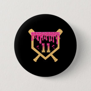 Bysebyll 11 Year Old Birthday Drip 11th Birthday I 6 Cm Round Badge