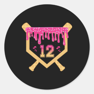 Bysebyll 12 Year Old Birthday Drip 12th Birthday I Classic Round Sticker