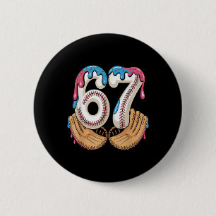 Bysebyll 67 - Ice Cream Drip 67 Meme Funny Player 6 Cm Round Badge