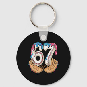 Bysebyll 67 - Ice Cream Drip 67 Meme Funny Player  Key Ring