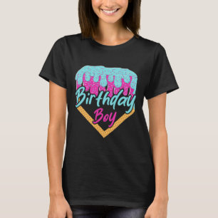 Bysebyll 8 Year Old Ice Cream Drip 8th Birthday Bo T-Shirt