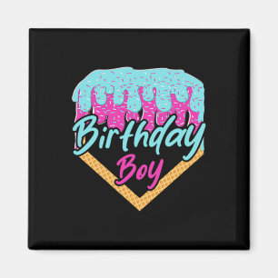 Bysebyll 9 Year Old Ice Cream Drip 9th Birthday Bo Magnet