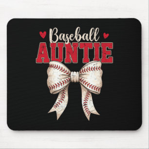 Bysebyll Auntie Coquette Bow Game Day Mothers Day Mouse Pad