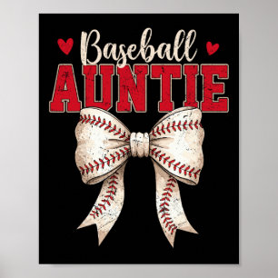 Bysebyll Auntie Coquette Bow Game Day Mothers Day  Poster