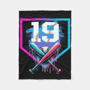 Bysebyll Birthday Boy Drip 19th Player 19 Years Ol Fleece Blanket