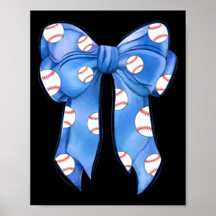 Bysebyll Coquette Bow Funny Bysebyll Blue Team Poster