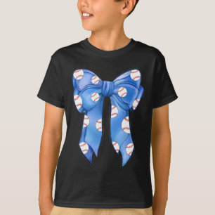 Bysebyll Coquette Bow Funny Bysebyll Blue Team T-Shirt