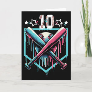 Bysebyll Drip 10th Birthday Boys Number 10 Youth 1 Card