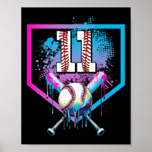 Bysebyll Drip 11th Birthday Home Plate Boy Youth 1 Poster