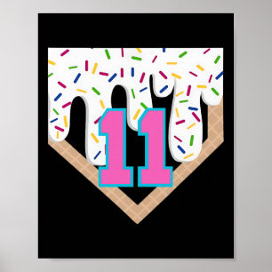 Bysebyll Drip 11th Birthday Home Plate Boy Youth 1 Poster