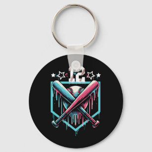 Bysebyll Drip 12th Birthday Boys Number 12 Youth 1 Key Ring