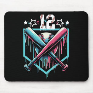 Bysebyll Drip 12th Birthday Boys Number 12 Youth 1 Mouse Pad