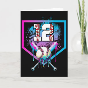 Bysebyll Drip 12th Birthday Home Plate Boy Youth 1 Card