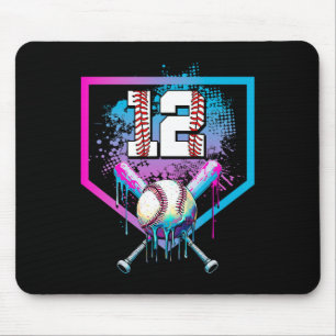 Bysebyll Drip 12th Birthday Home Plate Boy Youth 1 Mouse Pad
