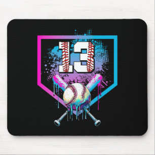 Bysebyll Drip 13th Birthday Home Plate Boy Youth 1 Mouse Pad