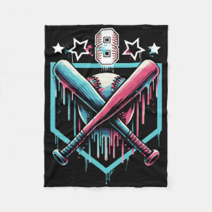 Bysebyll Drip 8th Birthday Boys Number 8 Youth 8 Y Fleece Blanket