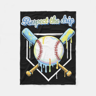 Bysebyll Drip Boy Home Plate Youth Bysebyll Respec Fleece Blanket