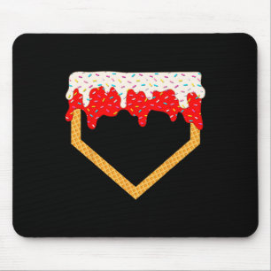 Bysebyll Drip Boys Home Plate Ice Cream Sprinkles Mouse Pad