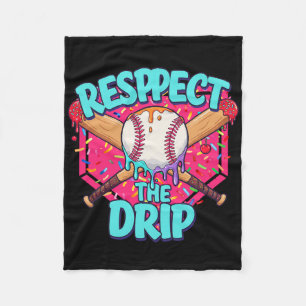 Bysebyll Drip Boys Home Plate Youth Funny Respect  Fleece Blanket