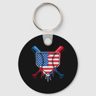 Bysebyll Drip Boys Ice Cream Patriotic American Fl Key Ring