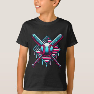 Bysebyll Drip For Boys American Flag Usa Graphic P T-Shirt