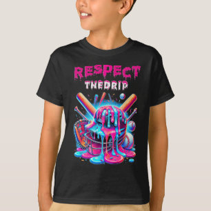 Bysebyll Drip Ice Cream Dripping Respect Drip Teen T-Shirt