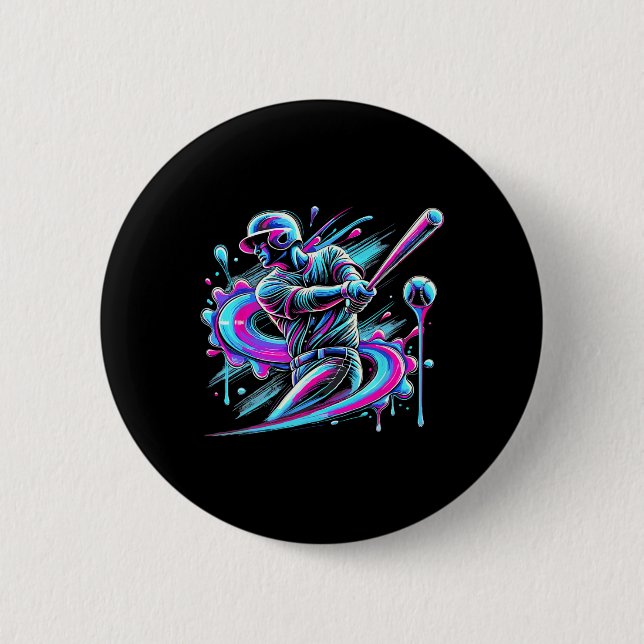 Bysebyll Drip Player Ice Cream  6 Cm Round Badge (Front)