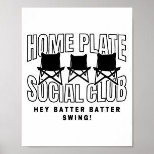 Bysebyll Fans Home Plate Social Club Game Day Mens Poster
